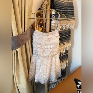 Hollister Pastel Floral Mini Dress Cottagecore Spring Summer Size M